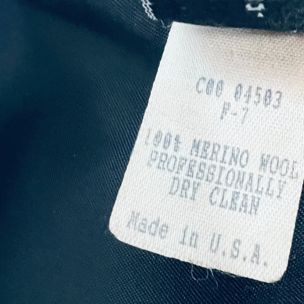 Vintage 1990s Calvin Klein 100% Merino Wool Single Breasted Walker Car Coat - 8 - Picture 13 of 15